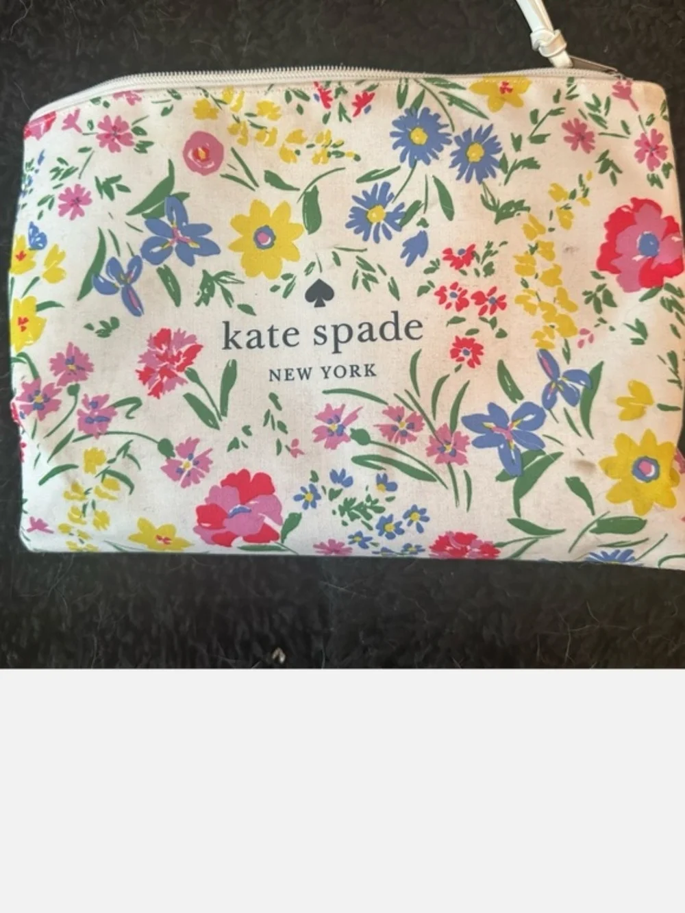kate spade White Floral Tote with Matching Pouch - Multicolor Bloom - Picture 4 of 4